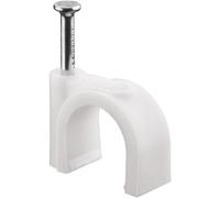 [17083] Fixpoint Boîte de 100 Attaches câbles à clou D 12 mm Blanc