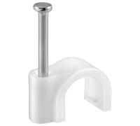 [17085] Fixpoint Lot de 100 Câble Clip 16mm Blanc
