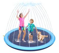 170cm Tapis Enfant de Jet d'eau,Tapis de Jouet Aquatique Pulvérisateur Jeux d Eau Exterieur Piscine,Jeu d'eau Exterieur Été pour Enfant Adulte Chien