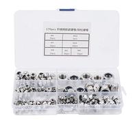 170pcs Écrous Hexagonaux Auto - Bloquants en Acier Inoxydable, Kit de Fixations avec Boîte de Rangement - Durable, Résistance à la Corrosion, Usage Polyvalent pour Bricolage