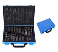 170Pcs HSS forets à métal, Ensemble de forets pour scie à foret en acier à haute vitesse de 1 à 10 mm, foret à pointe en spirale à queue droite pour aluminium fer bois plastique