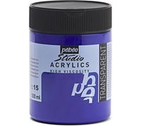 [171015] Pébéo Flacon 500ml Peinture Studio Acrylics Haute Viscosité BLEU OUTR