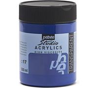 Pébéo - Acrylique Fine Studio Acrylics - Peinture Acrylique Bleu - Bleu de Phtalocyanine - 500 ml