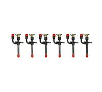 1711153001 Lot de 6 buses de crayon d'injecteur de carburant 17391-53000 Compatible avec le moteur de moissonneuse Kubota V2202-DI-C