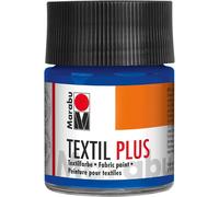 [17150005055] Marabu Peinture pour tissu Textil plus, 50 ml, bleu outremer