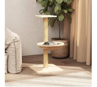 171588 vidaXL Arbre à chat avec griffoir en sisal Crème 74 cm
