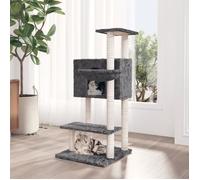 171599 vidaXL Arbre à chat avec griffoirs en sisal Gris foncé 108,5 cm
