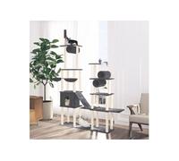 171617 Arbre à chat avec griffoirs en sisal Gris foncé 279 cm