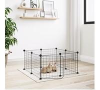 vidaXL Cage pour animaux de compagnie 171622 – 8 panneaux et porte – Noir 35x35 cm