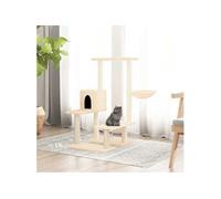 171639 Arbre à chat avec griffoirs en sisal Crème 94,5 cm