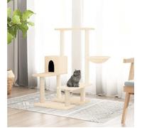 171639 vidaXL Arbre à chat avec griffoirs en sisal Crème 94,5 cm Beige G