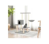 171640 Arbre à chat avec griffoirs en sisal Gris clair 94,5 cm