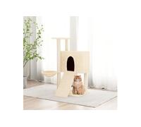 171645 Arbre à chat avec griffoirs en sisal Crème 96 cm