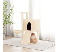 171645 vidaXL Arbre à chat avec griffoirs en sisal Crème 96 cm Beige G