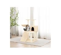 171660 vidaXL Arbre à chat avec griffoirs en sisal Crème 82 cm Beige G
