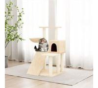 171660 vidaXL Arbre à chat avec griffoirs en sisal Crème 82 cm Beige G