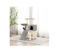 171661 Arbre à chat avec griffoirs en sisal Gris clair 82 cm
