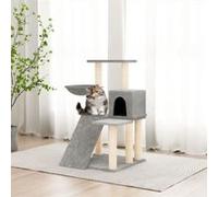 171661 vidaXL Arbre à chat avec griffoirs en sisal Gris clair 82 cm Gris G
