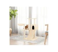 171666 Arbre à chat avec griffoirs en sisal Crème 82 cm