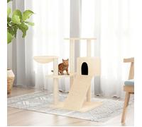 171666 vidaXL Arbre à chat avec griffoirs en sisal Crème 82 cm