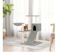 171667 vidaXL Arbre à chat avec griffoirs en sisal Gris clair 82 cm