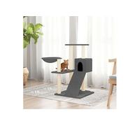 171668 Arbre à chat avec griffoirs en sisal Gris foncé 82 cm