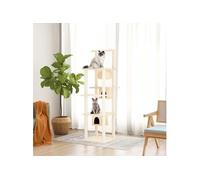 171672 Arbre à chat avec griffoirs en sisal Crème 169 cm