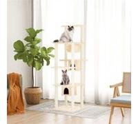 171672 vidaXL Arbre à chat avec griffoirs en sisal Crème 169 cm Beige G