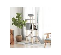171682 Arbre à chat avec griffoirs en sisal Gris clair 166 cm