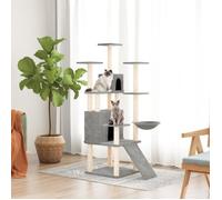 Arbre à Chat avec Griffoirs en Sisal Gris Foncé 154 cm Arbre à Grimper vidaXL