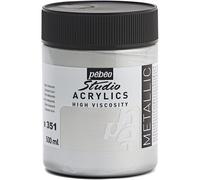 Pébéo - Acrylique Fine Studio Acrylics - Peinture Acrylique Argent Brillant - Argent - 500 ml 172351