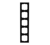 1725-885K Plaque de recouvrement 5 postes noir ma 4011395128343