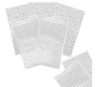 1725 particles Strass Autocollants Cristal,5pcs Strass Autocollant Diamant Cristal pour Strass Visage Maquillage Décoration Ongles Strass Bijoux DIY Scrapbooking