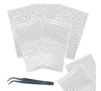 1725 particles Strass Autocollants Cristal avec 1 paire de pincettes, 5pcs Strass Autocollant Diamant Cristal pour Strass Visage Maquillage Décoration Ongles Strass Bijoux DIY Scrapbooking