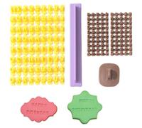 172Pcs Timbres de Cookies Alphabet Numéro de Lettre de Biscuit Timbres Mât de Moule à Bosses Moule de Gâteau de Message des Mots Bricolage Outils de Décoration de Gâteaux pour Cuisson Biscuits Fondant