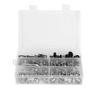 173 Pièces Kit de Boulons de Carénage, Kit de Boulons de Carénage Universel pour Moto Vis Fixations Kits de Montage de Carrosserie Rondelles Écrous Vis Clips Assortiment(Argent)