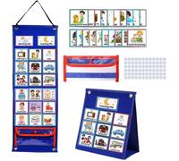 173pcs Calendrier Visuel Enfant, Tableau de Routine Quotidien pour Tout-Petits Ensemble de Matériel de l'Autisme pour l'École A472