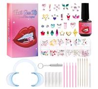 174 pcs Strass Dentaire, Avec 155 Strass Dent Kit Dentaire Professionnel, Colle avec Lumière UV, DIY Kit pour Débutan, pour Fêtes de Maquillage Célébrations