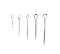 175 goupilles fendues argentées, tailles assorties, boîtier rigide en acier zingué, goupille fendue pour Mécanique