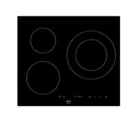 Novy Table de cuisson à induction 1752 – 3 foyers, verre trempé, niche 56×49 cm – Noir