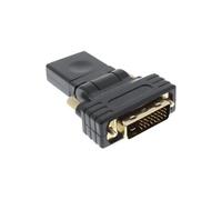 InLine 17660 W Adaptateur HDMI Femelle vers fiche DVI (Flexible Angle, Contacts plaqués Or, 4 K2 k Compatible)