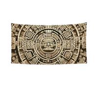 177,8 x 88,9 cm - Bannière de toile de fond pour événements et fêtes - Ancienne pierre Maya - Pour événements et fêtes