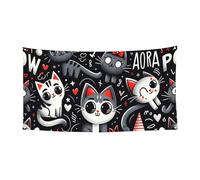 177,8 x 88,9 cm Kawaii-Kittens-Cats-Love Toile de fond pour événements et fêtes