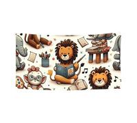 177,8 x 88,9 cm Lion-Singe-Musique-Party Toile de fond pour événements et fêtes