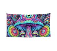 177,8 x 88,9 cm Magic-Champignons avec yeux Bannière de toile de fond pour événements et fêtes