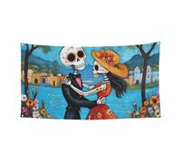 177,8 x 88,9 cm Mexico-Dead-Skeletons-Romance Toile de fond pour événements et fêtes