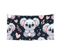 177,8 x 88,9 cm - Motif koala-ours-amour - Bannière murale à suspendre pour événements et fêtes