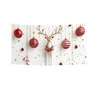 177,8 x 88,9 cm - Renne de Noël - Canne-sucre d'orge - Bannière murale à suspendre pour événements et fêtes