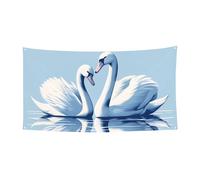 177,8 x 88,9 cm Romantic-Swans-Love-Valentine Toile de fond pour événements et fêtes