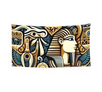 177,8 x 88,9 cm - Symboles égyptiens anciens - Bannière de toile de fond pour événements et fêtes